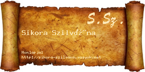 Sikora Szilvána névjegykártya
